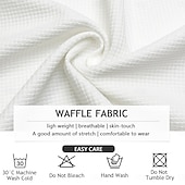 お買い得  ワッフルニットTシャツ-男性用 ワッフルTシャツ Tシャツ 半袖シャツ ティートップ 半袖 クルーネック 夏 平織り ファッション デザイナー ベーシック ポケット バケーション ストリート お出かけ ブルー ネイビーブルー パープル メンズトップTシャツ