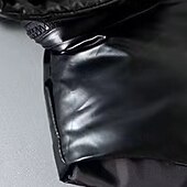 billiga Herrarnas puffer väst-Herr Pufferväst Väst Gilet Semester Dagligen Datum Mode Ledigt Höst vinter Ficka Polyester Håller värmen Bekväm Ensfärgat Dragkedja Huva Normal Silver Svart Väst