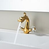 お買い得  浴室・洗面台用水栓金具-バスルームのシンクの蛇口 - クラシック 電気メッキ センターセット 二つのハンドルつの穴Bath Taps