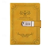 Χαμηλού Κόστους Notebooks &amp; Planners-a5 200 σελίδες ρετρό βιβλίο κωδικών πρόσβασης με κλειδαριά ημερολόγιο παχύρρευστο δημιουργικό χειρόγραφο βιβλίο σημειωματάριο φοιτητή χαρτικά ντοσιέ σημειωματάριου