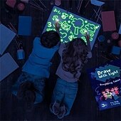 رخيصةأون أضواء الديكور-لوحة رسم ممتعة تتوهج في الظلام مع ضوء للأطفال، لوحة رسم تعليمية لتطوير مهارات الرسم أو الكتابة