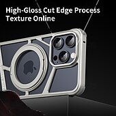 Недорогие Чехлы для iPhone-телефон Кейс для Назначение iPhone 17 Pro Max 17 Air 16 15 14 Pro Max 13 Pro Max Кейс на заднюю панель со стендом Магнитный Защита от удара Металл