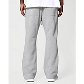 economico Gamba Dritta-Per uomo Pantaloni da tuta Pantaloni a Zampa Pantaloni Coulisse Tasca Elastico in vita Semplice Comodità Sport all'Aperto Quotidiano Moda Casual Nero Grigio chiaro Micro-elastico