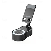 baratos Luzes decorativas-Suporte para celular com alto-falante bluetooth sem fio, alto-falante de indução com som surround hd para casa e exterior, compatível com iphone/ipad/samsung galaxy