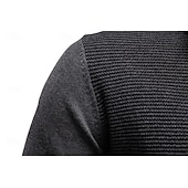 preiswerte Herren Elite Pullover &amp; Cardigans-Herren Pullover Zopfmuster Stricken Normale Oberteile Halber Reißverschluss Farbblock Geometrisch Stehkragen Elegant Vintage Schule Urlaub Bekleidung Frühling Herbst Grün Armeegrün S M L