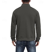 Χαμηλού Κόστους Βασικά φούτερ-Ανδρικά Πουλόβερ Φούτερ με φερμουάρ Μαύρο Πράσινο Χακί Χακί Καφέ Γκρίζο Όρθιος γιακάς Σκέτο Τσέπη Αθλήματα &amp; Ύπαιθρος Καθημερινά Αργίες Πολυεστέρας Κομψό στυλ street Βασικό Καθημερινό Άνοιξη Φθινόπωρο
