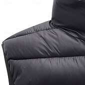 levne Pánská péřová vesta-Pánské Puffer Vesta Kamizelka Vesta Dovolená Denní Rande Módní Na běžné nošení Podzim zima Kapsy Polyester Zahřívací Pohodlné Pevná barva Zip Stojáček Běžný Černá Rubínově červená Oranžová Tmavomodrá