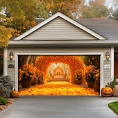 abordables Bannières de Garage et de Porte-tapisserie Couverture de porte de garage Grande suspension Souci Punk gothique sombre Soirée Outdoor Arrière-plans de prise de vue Porte d'Entrée Décoration d'intérieur