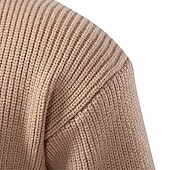 preiswerte Herren Strickjacke-Herren Pullover Kleid Pullover Strickjacke Reißverschluss-Pullover Strickpullover Gerippt Stricken Normale Oberteile Gestrickt Gerippt Einfach Stehkragen Mode Schals Lässig Alltagskleidung Bekleidung