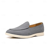 abordables Zapatillas sin cordones y mocasines de hombre-Mocasines sin cordones de ante color tostado para hombre: zapatos casuales livianos para uso diario en la oficina, para ir al trabajo y para el fin de semana.