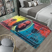 abordables Tapis et carpettes-tapis créatif en forme de dollar, tapis de sol au design monétaire pour la cuisine, la chambre, la table de chevet, l'entrée et la décoration de la maison