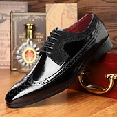 abordables Officiel-Chaussures Oxford à bout golf pour homme, marron et bordeaux – style brogue classique pour les événements professionnels et semi-formels