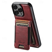 cheap iPhone Cases-Phone Case For iPhone 17 Pro Max 17 Air 16 Pro Max Plus 16 15 14 Pro Max Plus 16e 13 Pro Max Back Cover Magnetic Support Wireless Charging Kickstand Retro TPU PU Leather