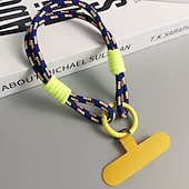 abordables Correas para el teléfono y muñequeras-Cuerda de mano simple de dos hilos de moda, cuerda de muñeca corta simple, cuerda colgante de doble capa, firme y resistente, antirroturas y anticaídas, cuerda para colgar teléfonos móviles.