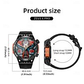 Недорогие Смарт-часы-LOKMAT ZEUS 6 PRO Умные часы 1.46 дюймовый Смарт Часы Bluetooth Педометр Напоминание о звонке Датчик для отслеживания активности Совместим с Android iOS Женский Мужчины