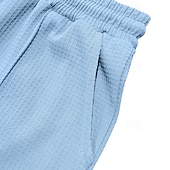 abordables Pierna Recta-Hombre Pantalones de Deporte Pantalones Pantalones deportivos de pierna recta Pantalones de gofres Correa Bolsillo Cintura elástica Plano Comodidad Deporte Diario Moda Casual Negro Blanco