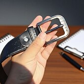 billiga Herrbälten-Herr Skärp Midjebälte Svart 8 PU läder Legering Modernt Modernt Enfärgad / vanlig färg Semester Dagliga kläder Ledigt / vardag