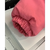 voordelige Meisjes dons- en pufferjack-Kinderen Voor meisjes Dons Effen Kleur Modieus Bontzoom School jas bovenkleding 4-12 jaar Winter Blozend Roze Khaki