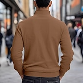 preiswerte Lässige Jacken-Herren Leichte Jacke Cordjacke Freizeitjacke Urlaub Täglich Atmungsaktiv Tasche Frühling Herbst Einfach Mode Klassisch Revers Regulär Schwarz Braun Hellgrau Armeegrün Aprikose Jacken