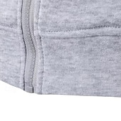 cheap Basic Hoodies-Men's Hoodie Full Zip Hoodie Light Grey Hooded Plain Zipper Pocket Casual Daily Sports &amp; Outdoor Streetwear Cool Sportswear Spring &amp;  Fall Clothing Apparel Hoodies Sweatshirts  Long Sleeve Loose Fit