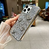 economico Cover per iPhone-telefono Custodia Per iPhone 16 15 14 Pro Max Plus 16e 13 Pro Max Copertura Posteriore Glitter scintillanti Resistente agli urti Cuore PC