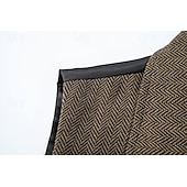 billige Herrevest-Herre سترة Veste Feriereise Daglig Bryllupsfest Stevnemøte Årgang Mote Vår Høst Lomme Knapper Polyester Tweed Bekvem عادي Fiskebein Dobbeltkneppet Hakkjakkeslag Normal Burgunder kaffe Grå Vest