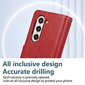 Недорогие Чехлы для Samsung-телефон Кейс для Назначение SSamsung Galaxy Z-образный сгиб 7 Z-сгиб 6 Z Fold 5 Z Fold 4 Кейс на заднюю панель Молния с ремешком Откидная подножка Ретро ТПУ Кожа PU