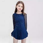 baratos Vestidos de Patinação Artística-uniforme de patinação artística rosa para meninas para performance e competição
