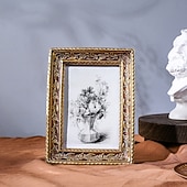 Χαμηλού Κόστους Κορνίζες για Φωτογραφίες-vintage χρυσό πλαίσιο φωτογραφιών, ζεστή διακοσμητική κορνίζα για την επιφάνεια εργασίας στο σπίτι, οριζόντια &amp;κάθετη επιτραπέζια κορνίζα φωτογραφιών για υπνοδωμάτιο, γραφείο &amp;διακόσμηση γραφείου