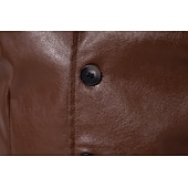 preiswerte Herrenweste-Herren Westernweste Weste Lederweste Formell Urlaub Lässig Täglich Vintage Cowboy Frühling Herbst Tasche Knöpfe 100% Polyester PU Leder Bequem Einfach Einreihig Reverskragen mit Schlitz Schlank