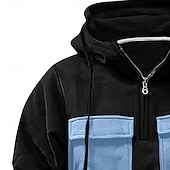 economico Felpa Tattica-Per uomo Felpa con cappuccio Felpa con cappuccio e zip corta Felpa con cappuccio tattica Rosso Blu Viola Verde Cachi Con Cappuccio Semplice Cerniera Blocco di colore Sport &amp; Outdoor Casuale Quotidiano