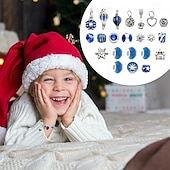 お買い得  アドベントカレンダー-女の子向けクリスマスアドベントカレンダーブレスレット2025、24日間DIYジュエリー製作キット（チャームビーズ22個と調節可能なブレスレット2個付き）、子供、ティーン、女性へのクリスマスカウントダウンギフト