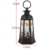 preiswerte Halloween drinnen-1 pc 14,5 cm halloween dekorative led wind licht desktop ornament retro hexagonal led wind licht party dekoration prop anhänger