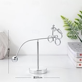 tanie Posągi-Stalowa rzeźba równoważąca, zabawka do balansowania, sztuka kinetyczna, zabawka do balansowania, nauka dekompresyjna, psychologia, dekoracja biura domowego, zabawka na biurko