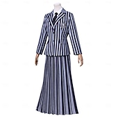 levne Klasický horor-Středa Addams Addamsova rodina středa Kostým Školní uniforma Krásné šaty cosplay Filmové kostýmy for Dámské Dospělí předvečer Všech svatých Karneval Výkon Párty Šaty