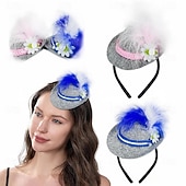voordelige Vrouwen-Oktoberfest Veer Hoofdband Alpine Hoed Bavarian Duits München Weiden Dames Carnaval Feest Bierfestival Doek in traditionele stijl