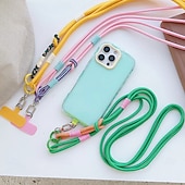 olcso Telefonpántok és csuklópántok-divatos mobiltelefon-zsinór, hosszú kötéllel, keresztpánt, férfiak és nők számára, kültéri túrázáshoz, strapabíró, kártya alakú, elvesztésgátló csipesszel ellátott mobiltelefon-zsinór