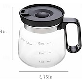 abordables Verres et tasses-Tasse à café en verre de 16 oz, style cafetière, tasse à café en verre transparent avec couvercle de voyage de type paille pour café chaud, thés chauds, chocolat chaud