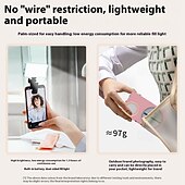 abordables Accessoires pour caméra de téléphone portable-Lampe vidéo LED 1200 Ah rechargeable et portable, éclairage pour appareil photo, 3 effets lumineux, pour vlogging, selfie