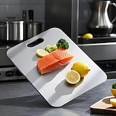 cheap Cooking Utensils-Premium Titanium Alloy Cutting Boards Double-Sided Food-Grade Titanium Cutting Boards for Kitchen Dishwasher Safe Camping Charcuterie Cutting Board Mat for Fruit, Meat &amp; Outdoor BBQ Party