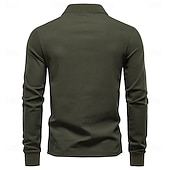 billige Herre Elite Polo-Herre Polo Arbeid Virksomhet Aftæpning Langermet Fritid Bekvem عادي Broderi Fargeblokk Alle årstider Normal Svart Hvit Mørk Marineblå Militærgrønn Lyseblå Polo