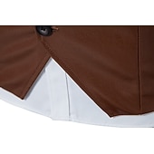preiswerte Herrenweste-Herren Westernweste Weste Lederweste Formell Urlaub Lässig Täglich Vintage Cowboy Frühling Herbst Tasche Knöpfe 100% Polyester PU Leder Bequem Einfach Einreihig Reverskragen mit Schlitz Schlank
