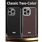 economico Cover per iPhone-telefono Custodia Per iPhone 17 Pro Max 17 Air 16 Pro Max Plus 15 Pro Max Plus Copertura Posteriore Supporta la Ricarica Wireless Resistente agli urti Retrò TPU Pelle PU