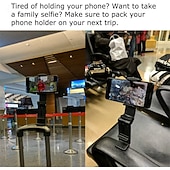 economico Supporto per telefono-Supporto universale per telefono in aereo. Visione a mani libere con doppia rotazione multidirezionale a 360 gradi. Dimensioni tascabili, accessorio essenziale per i viaggi in aereo.