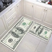 abordables Tapis et carpettes-tapis créatif en forme de dollar, tapis de sol au design monétaire pour la cuisine, la chambre, la table de chevet, l'entrée et la décoration de la maison
