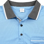 halpa Miesten klassinen poolopaita-Miesten Golfpaita Pikee poolopaidat liiketoiminta Kausaliteetti Classic Pitkähihainen Muoti Perus Yhtenäinen väri Tasku Napit Kesä Kevät 봄 &amp; Syksy Normaali Musta Valkoinen Keltainen Viini Vaalean