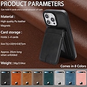tanie Etui do iPhone&#039;ów-telefon Kılıf Na iPhone 17 Pro Max 17 Air 16 15 14 Pro Max Plus 16e 13 Pro Max Osłona tylna Magnetyczne Stopka Gniazdo karty Retro TPU Skóra PU
