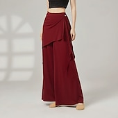 cheap Practice Wear-Activewear Pants Pure Color Splicing Women's Performance Training High Polyester