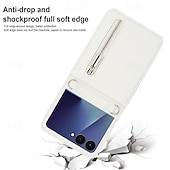 billiga Skal och fodral till Samsung-telefon fodral Till Samsung Galaxy Z Flip 7 Z Flip 6 Z Flip 5 Z Flip 4 Skal med snodd Stöd Kortplats Kontor / företag TPU PU läder
