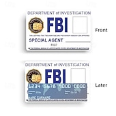 Недорогие Стикеры на стену-Набор из 4 скинов карт секретных агентов для косплея FBI/ICE Designs &amp;подарочный набор наклеек матовый идентификатор &amp;Декоративные наклейки для кредитных карт, персонализированные стильные наклейки